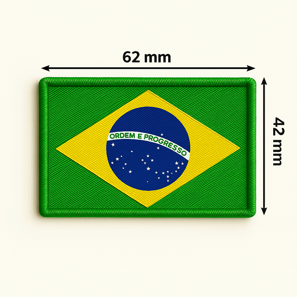 Etiqueta Bordada Bandeira do Brasil